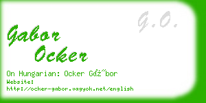 gabor ocker business card